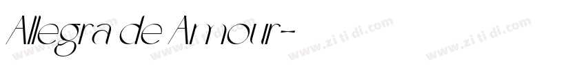 Allegra de Amour字体转换